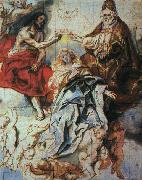 Jacob Jordaens The Coronation of The Virgin by the Holy Trinity oil on canvas